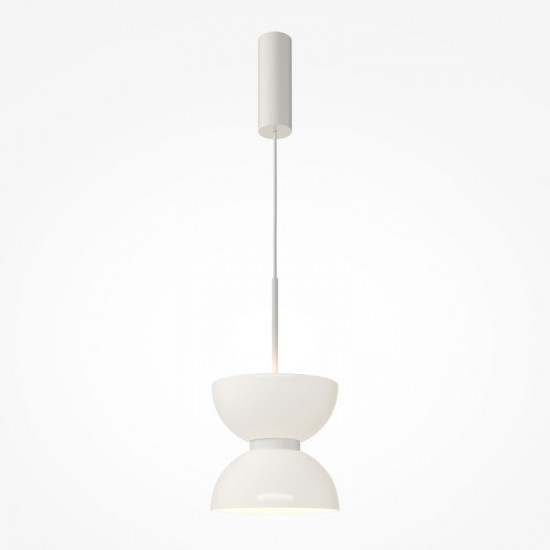 73524-045 White LED Pendant with White Glass