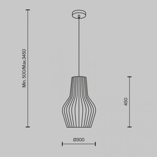 73594-045 Natural Wood Pendant ∅ 30 cm