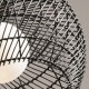 73458-045 Black Wicker Pendant with White Glass Diffuser