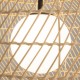 73459-045 Natural Wicker Pendant with White Glass Diffuser