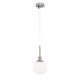 54175-045 Nickel Pendant with White Glass