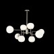 54173-045 Nickel 8 Light Centre Fitting with White Glasses