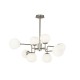 54173-045 Nickel 8 Light Centre Fitting with White Glasses