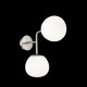 54176-045 Nickel Twin Wall Lamp with White Glasses