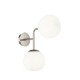 54176-045 Nickel Twin Wall Lamp with White Glasses