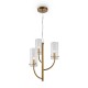 68674-045 Brass 3 Light Centre Fitting with Ribbed Glasses