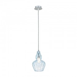 42745-045 Nickel Pendant with Light Blue Glass 