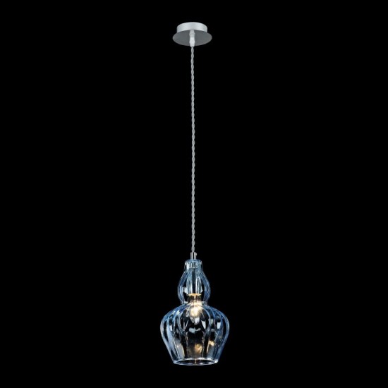 42745-045 Nickel Pendant with Light Blue Glass 42745-045 Nickel Pendant with Light Blue Glass