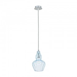 42745-045 Nickel Pendant with Light Blue Glass 