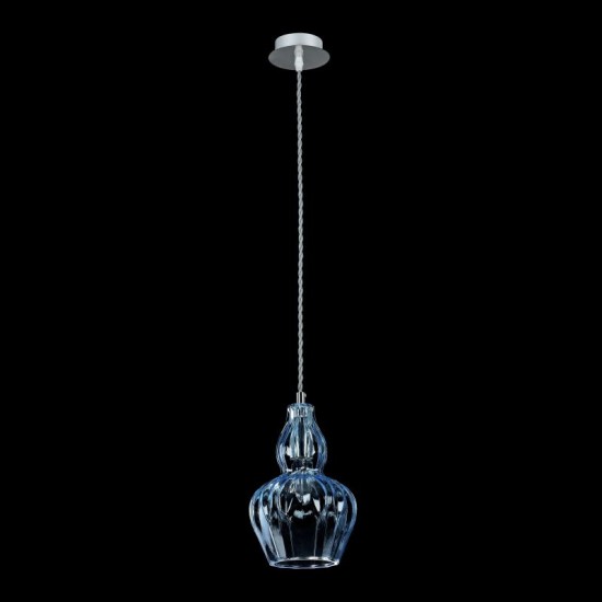 42745-045 Nickel Pendant with Light Blue Glass 42745-045 Nickel Pendant with Light Blue Glass