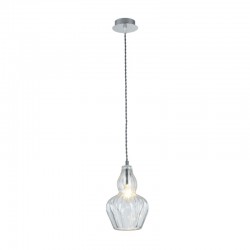 42744-045 Nickel Pendant with Clear Glass