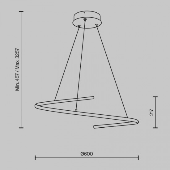 73466-045 CCT Brass LED Pendant 2100 Lm