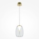 73614-045 Satin Gold LED Pendant with Clear Glass