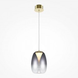 73613-045 Satin Gold LED Pendant with Smoked Ombre Glass