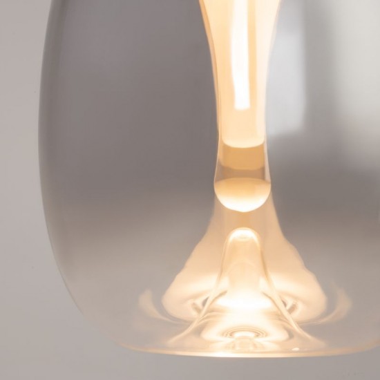 73613-045 Satin Gold LED Pendant with Smoked Ombre Glass