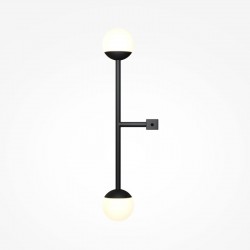 73618-045 Black LED Wall Lamp with White Glass