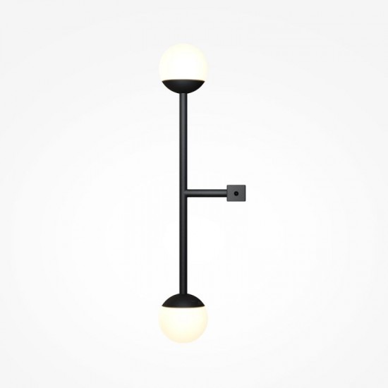 73618-045 Black Wall Lamp with White Glass