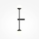73618-045 Black Wall Lamp with White Glass
