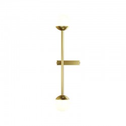 73617-045 Brass Wall Lamp with White Glass