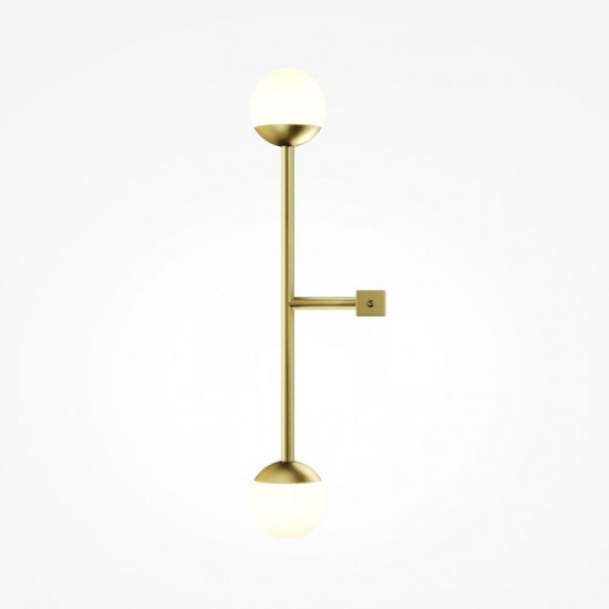 73617-045 Brass Wall Lamp with White Glass