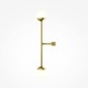 73617-045 Brass Wall Lamp with White Glass