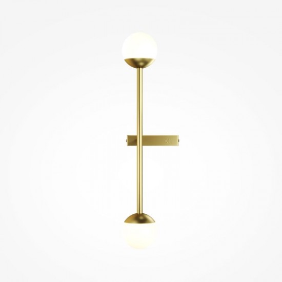 73617-045 Brass Wall Lamp with White Glass