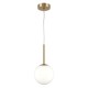 68462-045 Matt Gold Pendant with White Glass Ø15