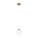 68462-045 Matt Gold Pendant with White Glass Ø15