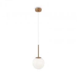 68463-045 Matt Gold Pendant with White Glass Ø18