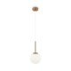 68463-045 Matt Gold Pendant with White Glass Ø18