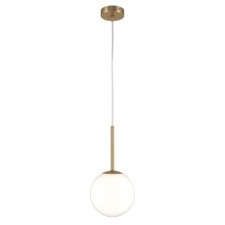 68463-045 Matt Gold Pendant with White Glass Ø18