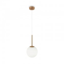 68464-045 Matt Gold Pendant with White Glass Ø20