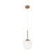 68464-045 Matt Gold Pendant with White Glass Ø20