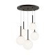 68461-045 Black 5 Light Cluster Fitting with White Glasses