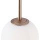 68449-045 Gold 5 Light Cluster Fitting with White Glasses
