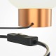 73448-045 Matt Gold Table Lamp with White Glass
