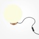 73448-045 Matt Gold Table Lamp with White Glass