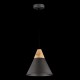 17824-045 Black Pendant with Wooden Element