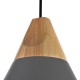 17824-045 Black Pendant with Wooden Element