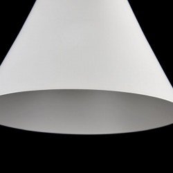 17825-045 White Pendant with Wooden Element