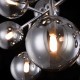43495-045 Chrome 20 Light Ceiling Lamp with Smoked Mirrored Glasses