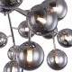43495-045 Chrome 20 Light Ceiling Lamp with Smoked Mirrored Glasses