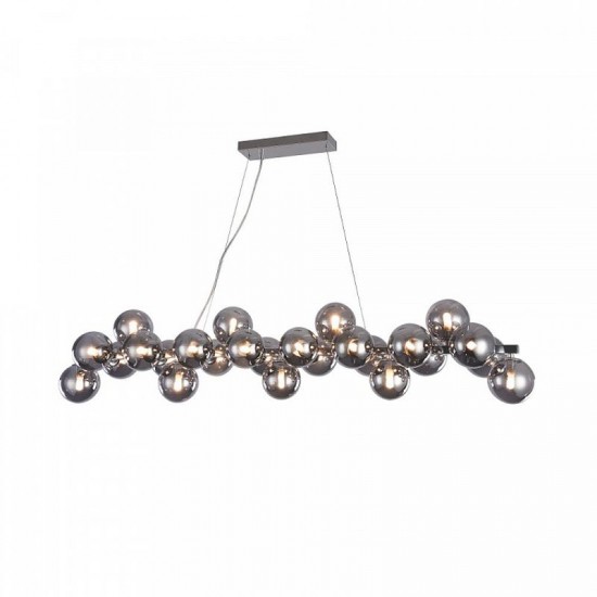 43487-045 Chrome 25 Light over Island Fitting with Smoked Mirrored Glasses