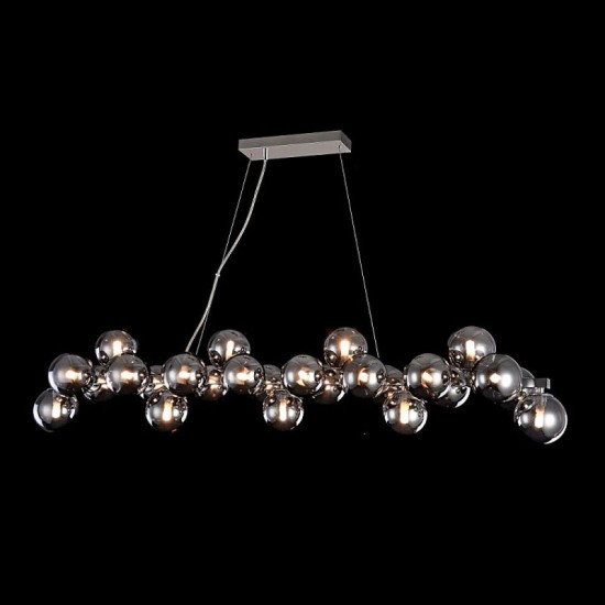 43487-045 Chrome 25 Light over Island Fitting with Smoked Mirrored Glasses