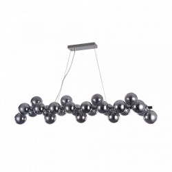 43487-045 Chrome 25 Light over Island Fitting with Smoked Mirrored Glasses