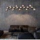 43487-045 Chrome 25 Light over Island Fitting with Smoked Mirrored Glasses
