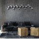 43487-045 Chrome 25 Light over Island Fitting with Smoked Mirrored Glasses