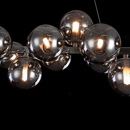 43487-045 Chrome 25 Light over Island Fitting with Smoked Mirrored Glasses