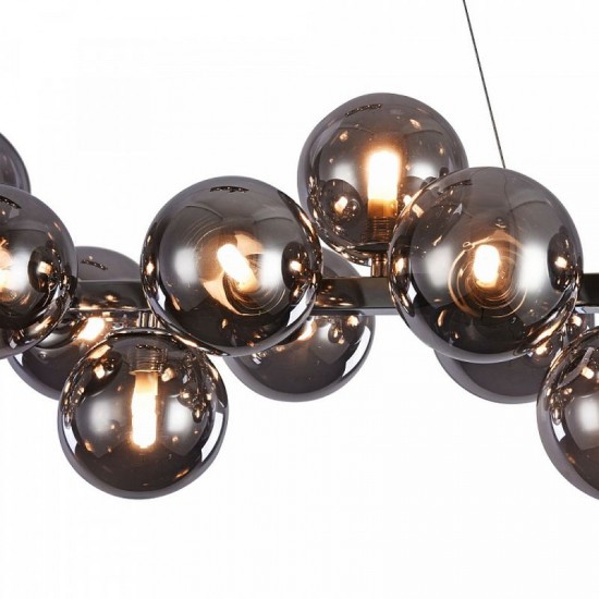 43487-045 Chrome 25 Light over Island Fitting with Smoked Mirrored Glasses