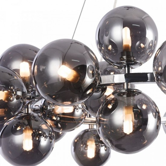 43489-045 Chrome 25 Light Pendant with Smoked Mirrored Glasses